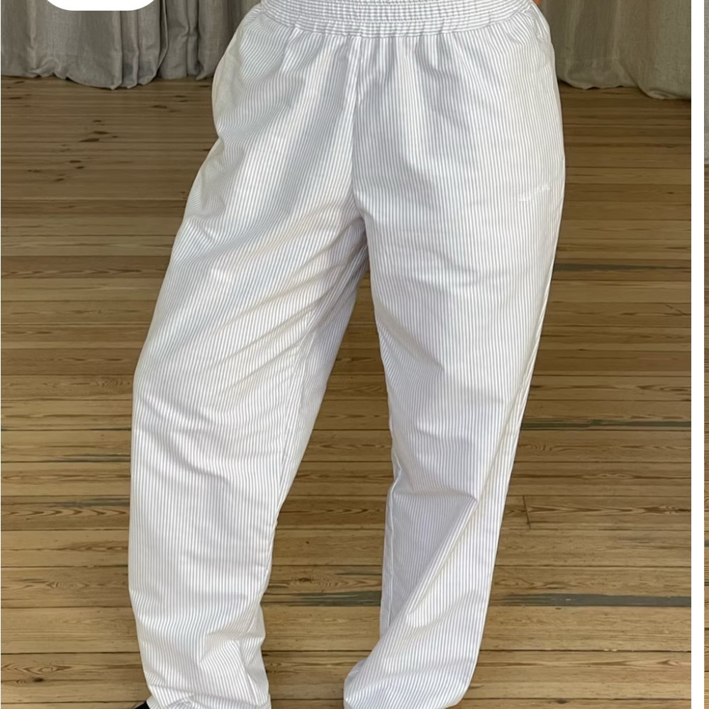 Djerf Ave Breezy Pant Beige Stripe size M